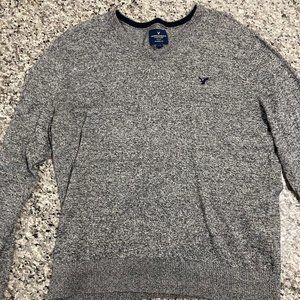 Large Gray American Eagle V Neck Sweater